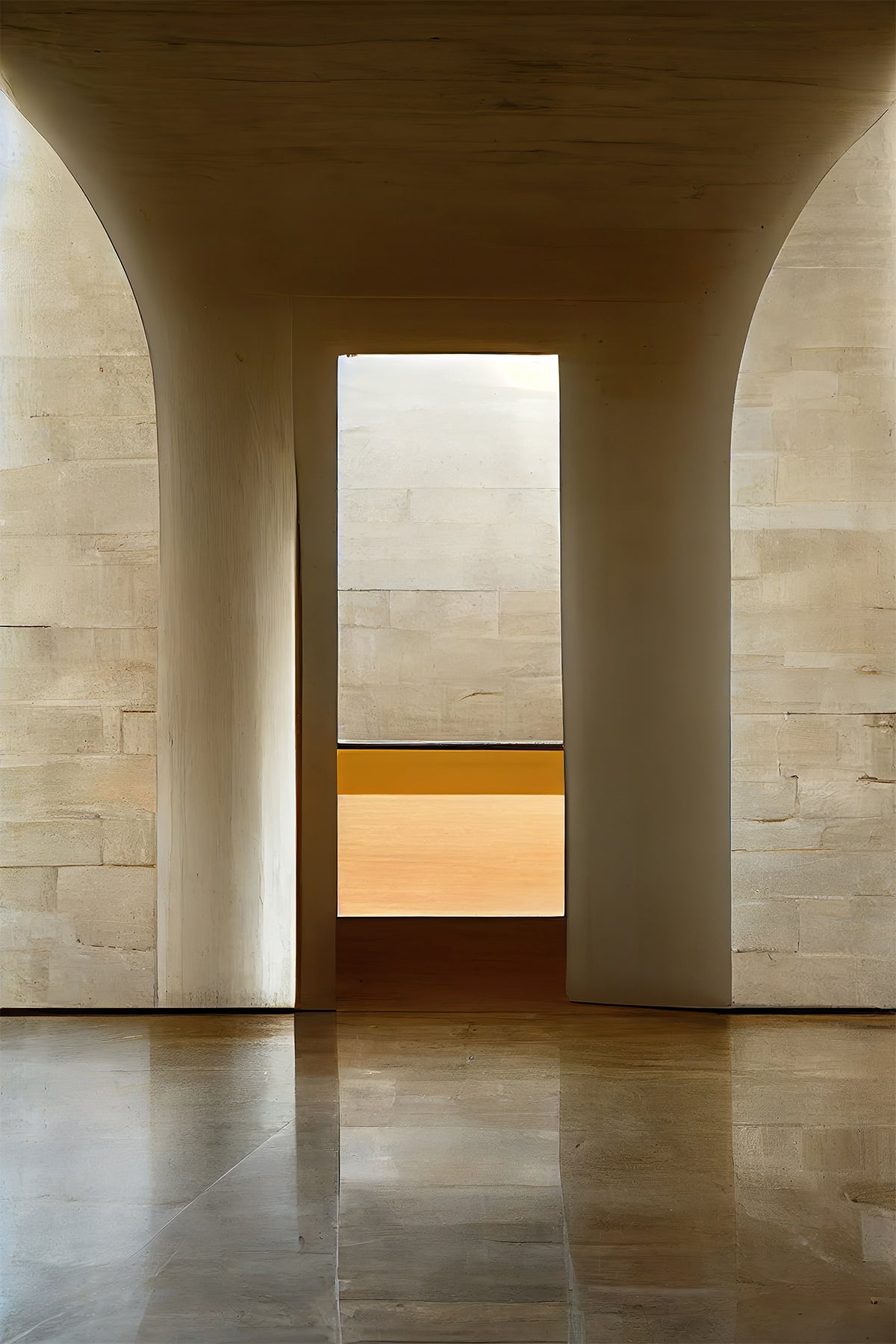 Álvaro Siza Inspired Architecture Poster – Minimalist Interior Archway