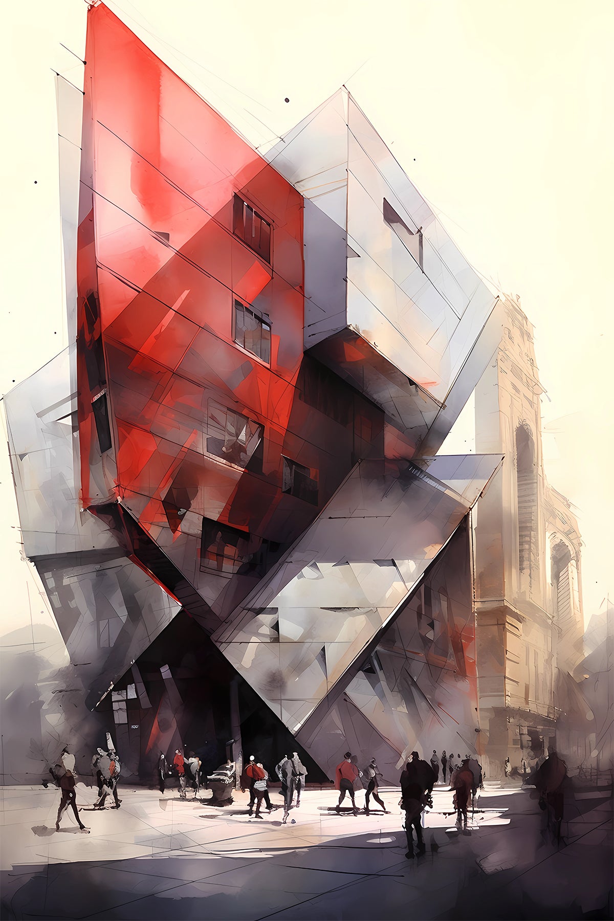 Daniel Libeskind Inspired Architecture – Abstract Geometric, Modernist Deconstructivism
