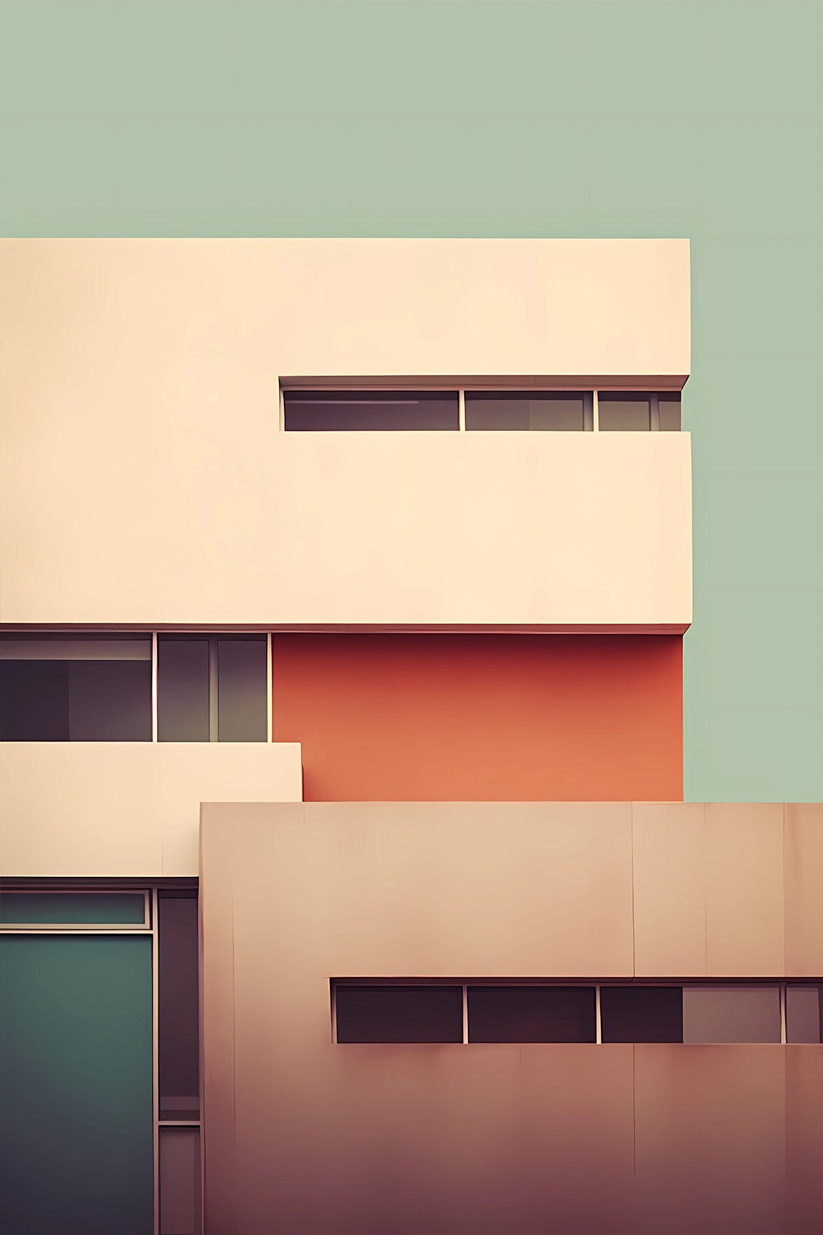 Minimalist Modernist Facade illustration