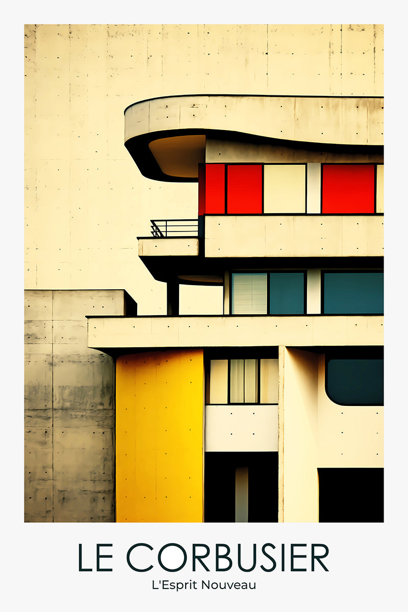 Le Corbusier Poster, L’Esprit Nouveau Modernist Architecture Print