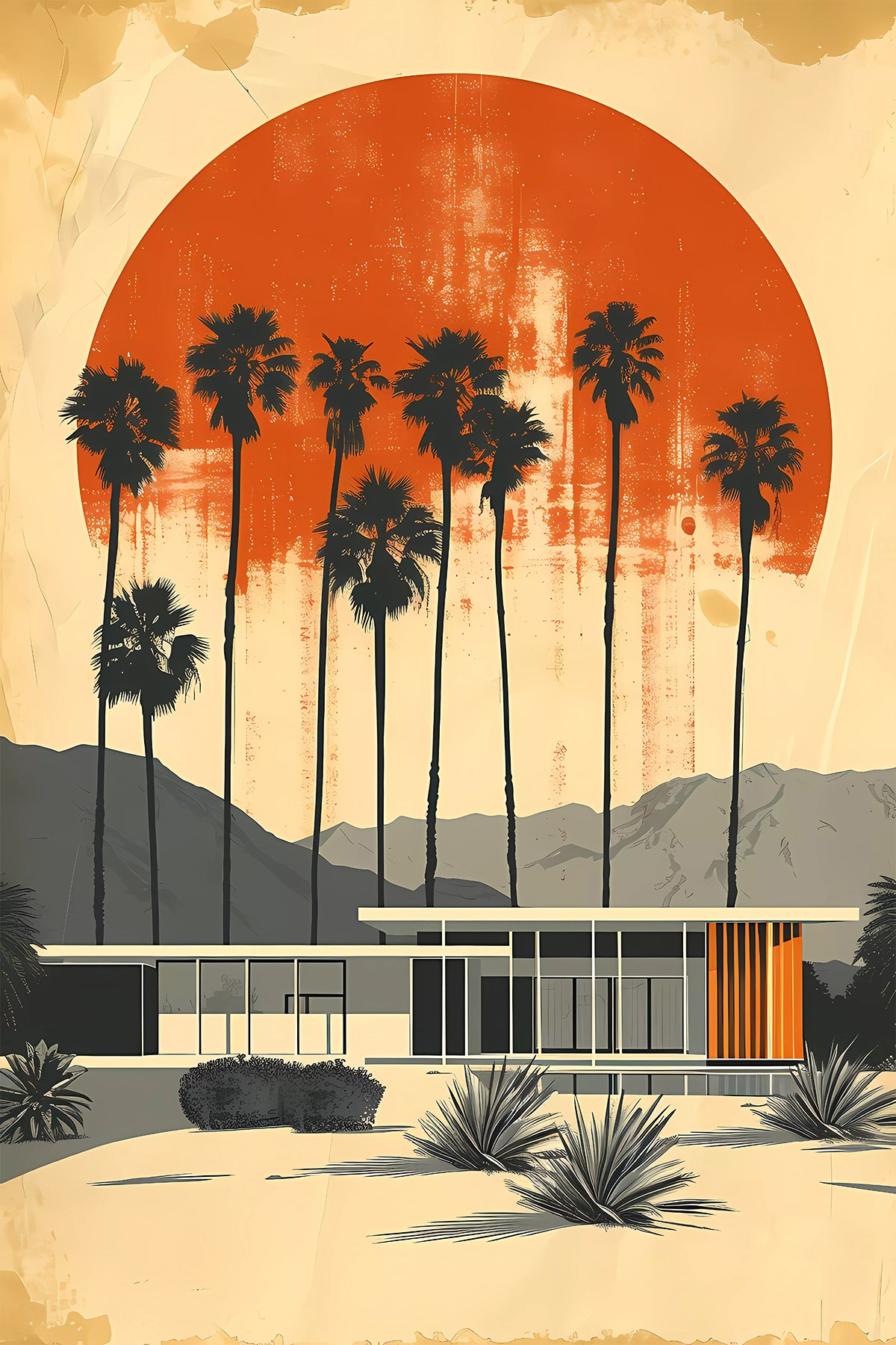 Palm Springs Mid Century Modern House, Vintage Desert Architecture