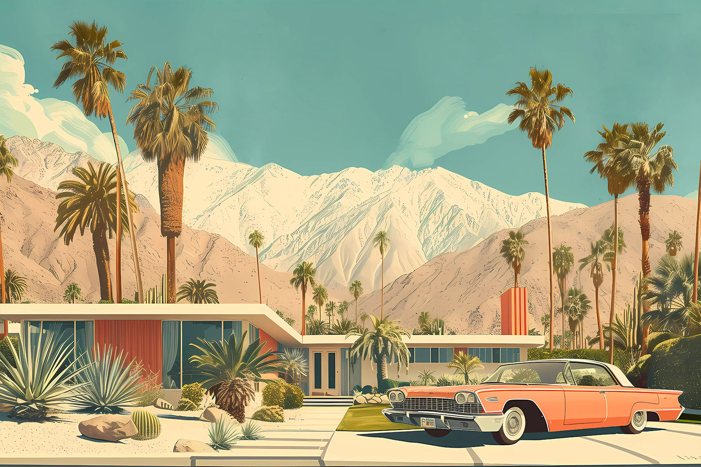 Palm Springs Mid-Century Modern Desert House Print