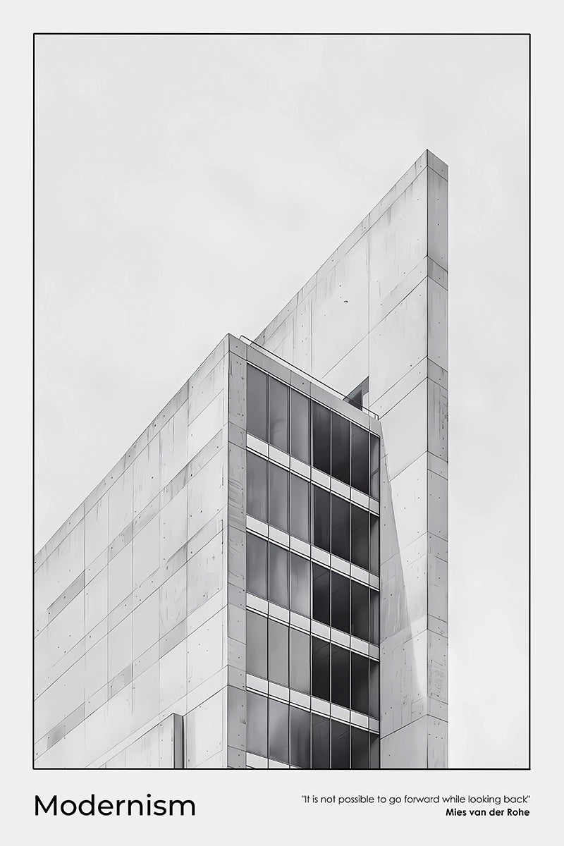 Modernism Architecture – Minimalist Mies van der Rohe Poster
