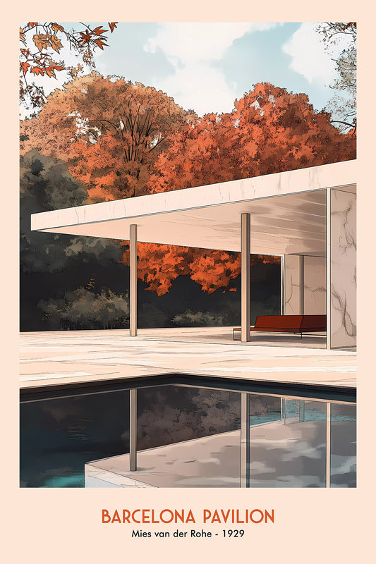 Barcelona Pavilion Poster Artwork