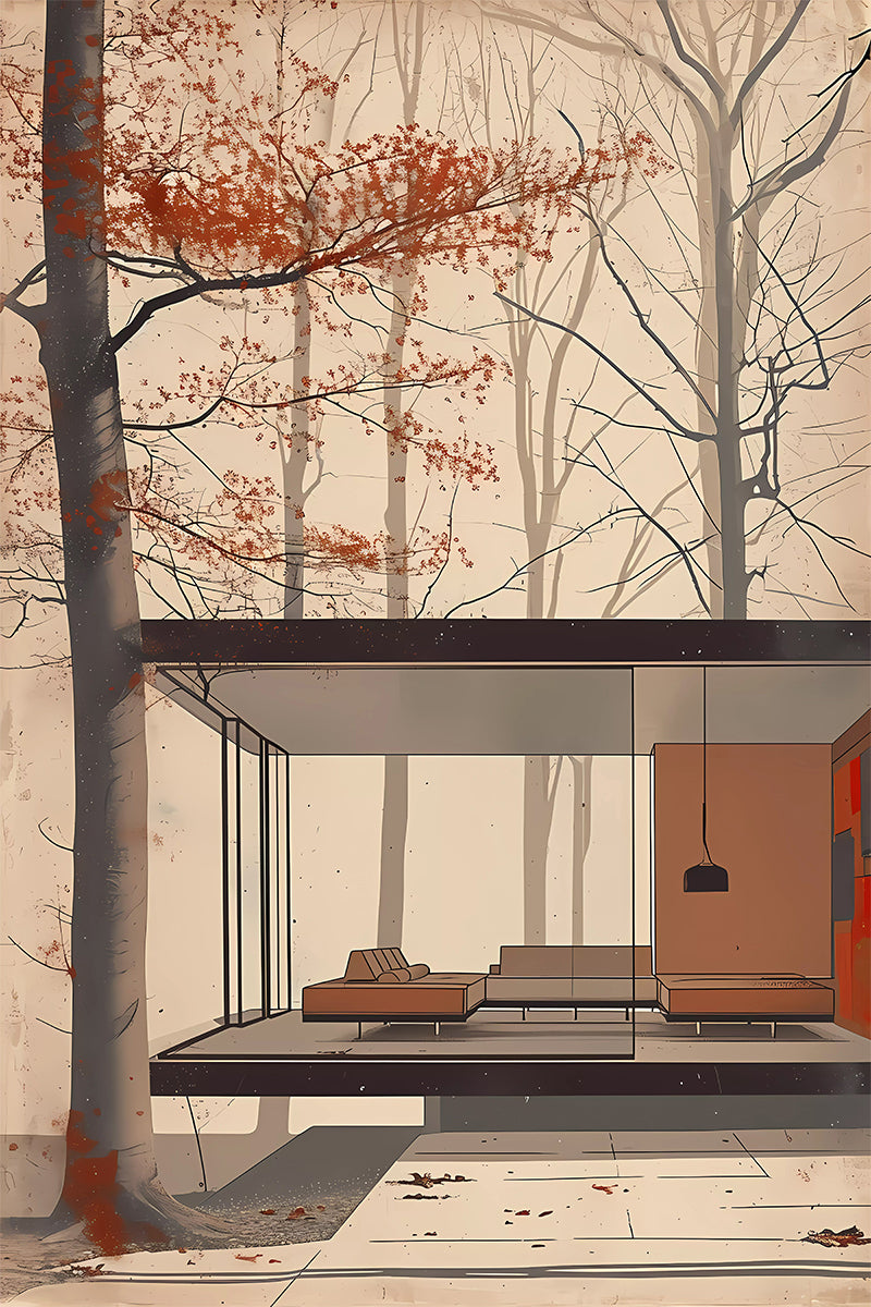 Farnsworth House illustration - Modern Architecture nº2