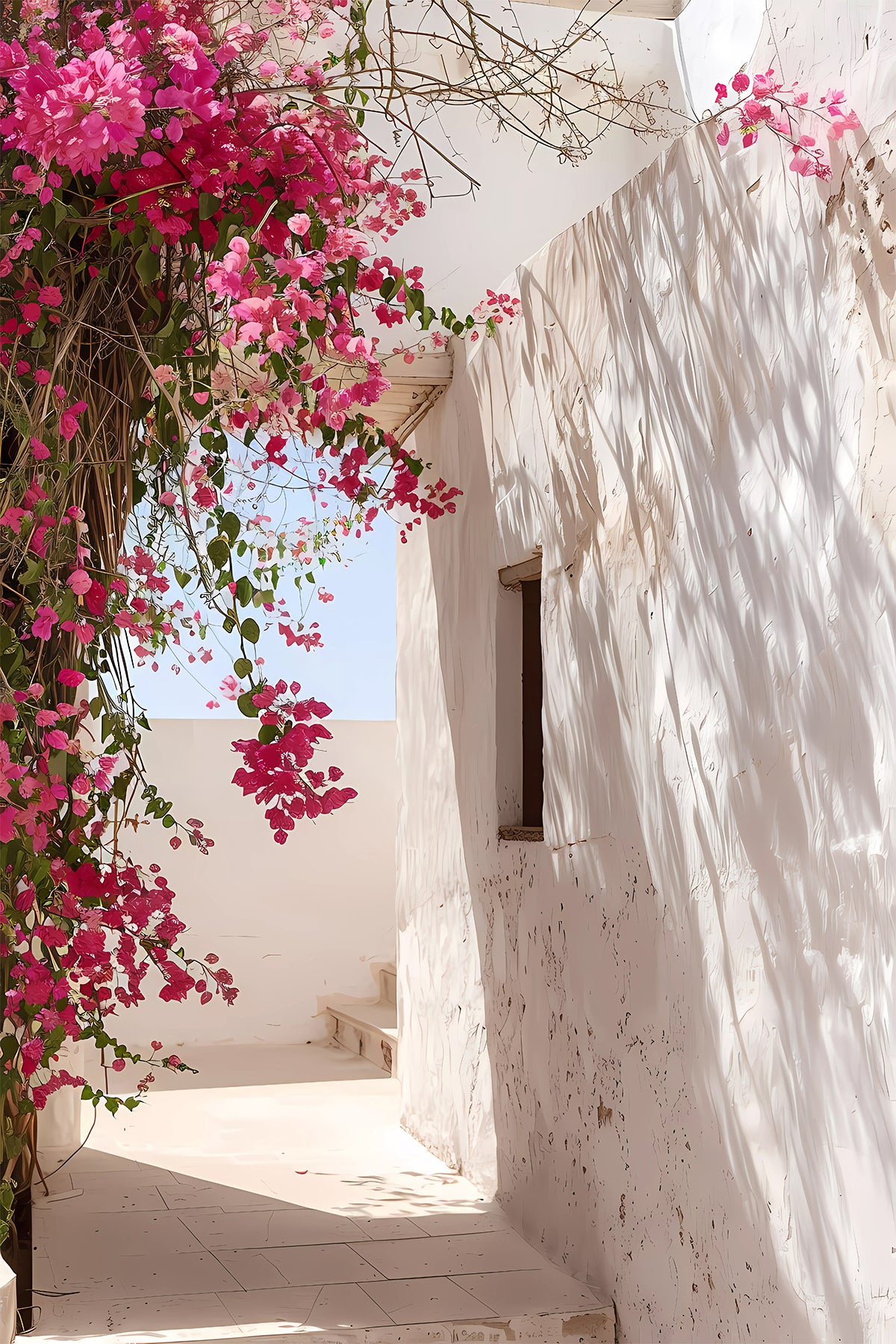 Mediterranean Style - Rural Architecture & Bougainvillea