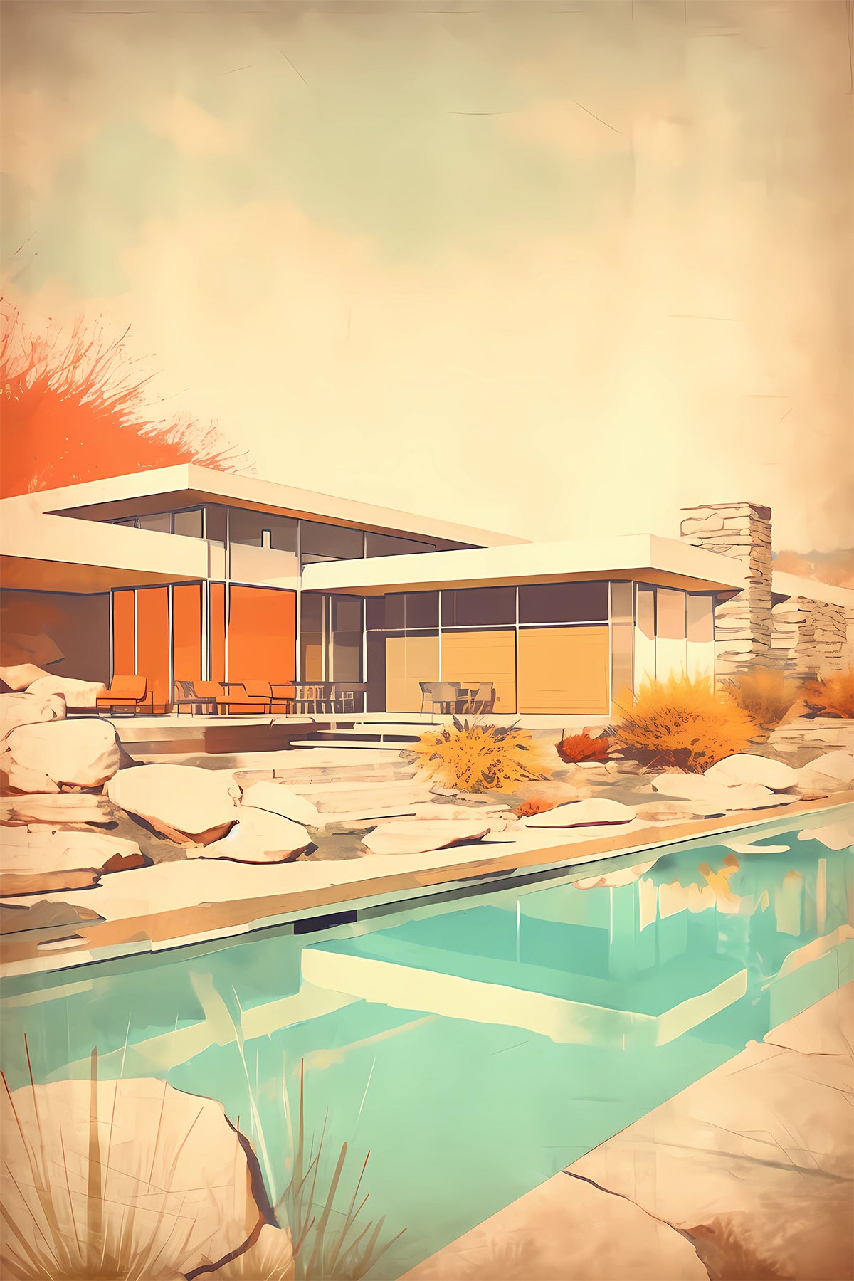 Mid-Century modern architecture - California Desert House