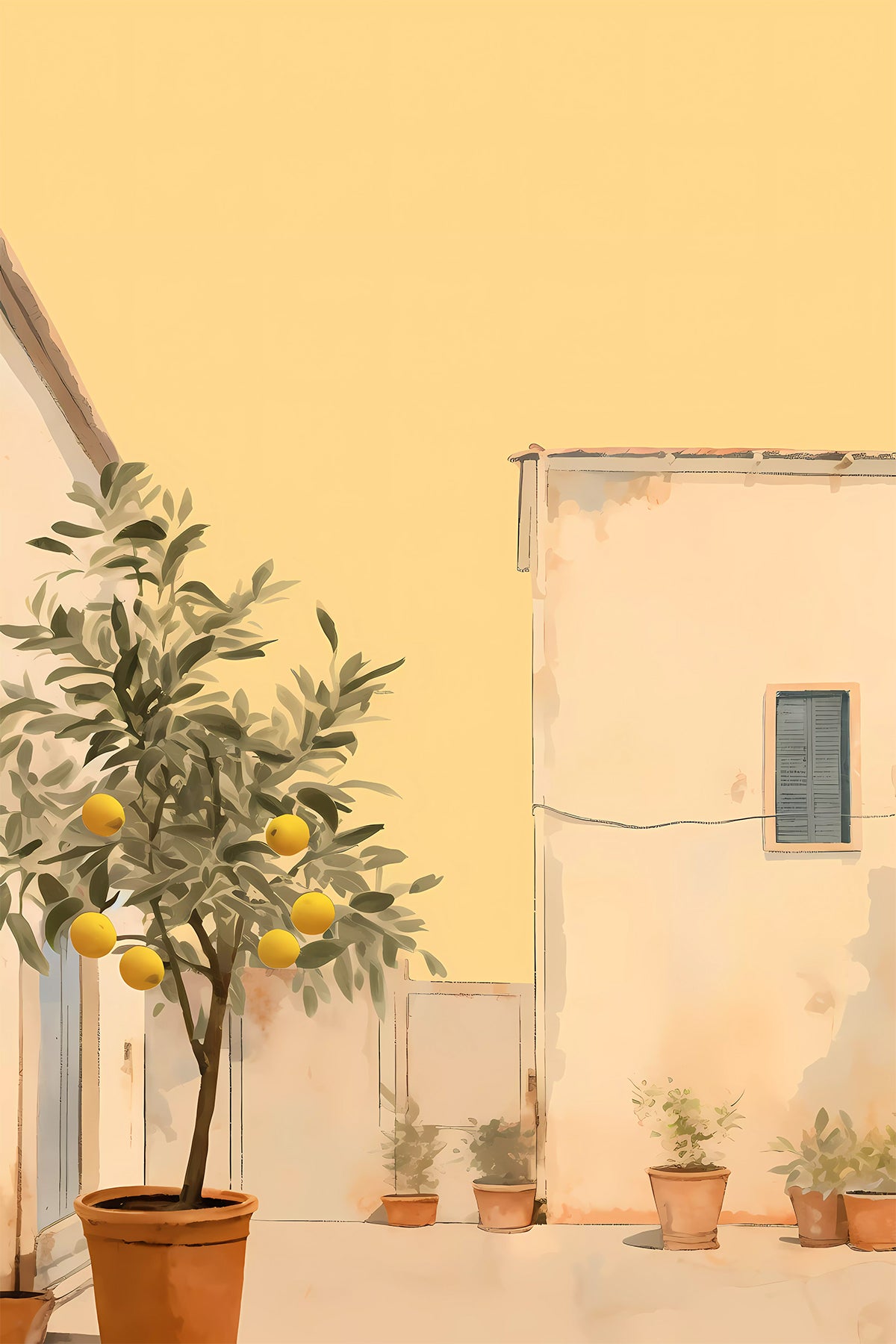 Minimalist Picturesque Architecture - Mediterranean lemons