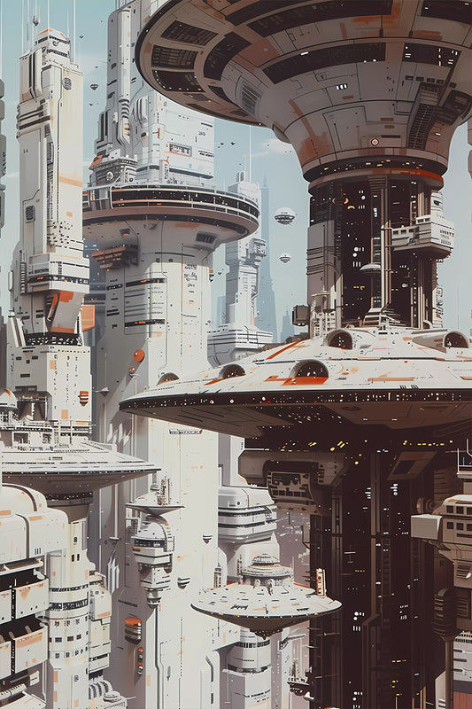 Retro-Futurism, Space Art, Futuristic city nº2