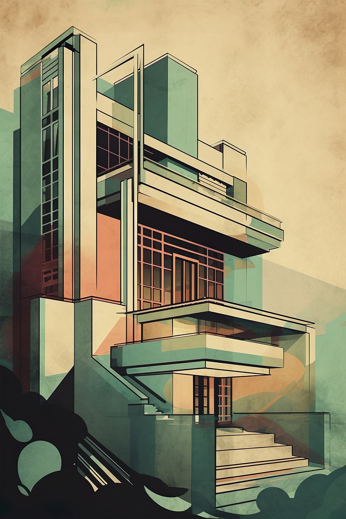 Bauhaus Architecture - Fictional illustration II